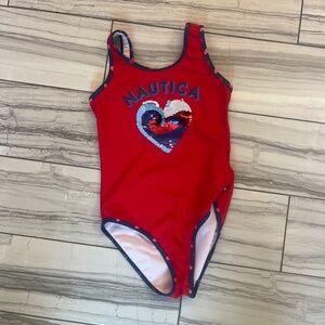 Girls Swim Sz 8-10 Nautical